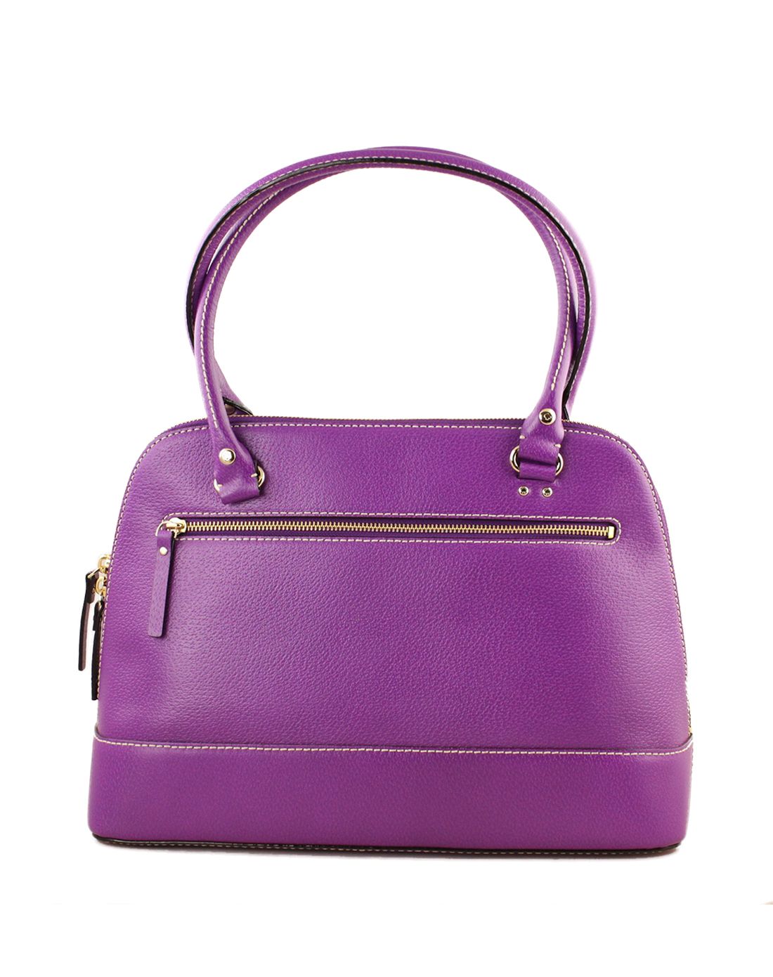 kate spade女款纯皮telle系列手提包 紫色