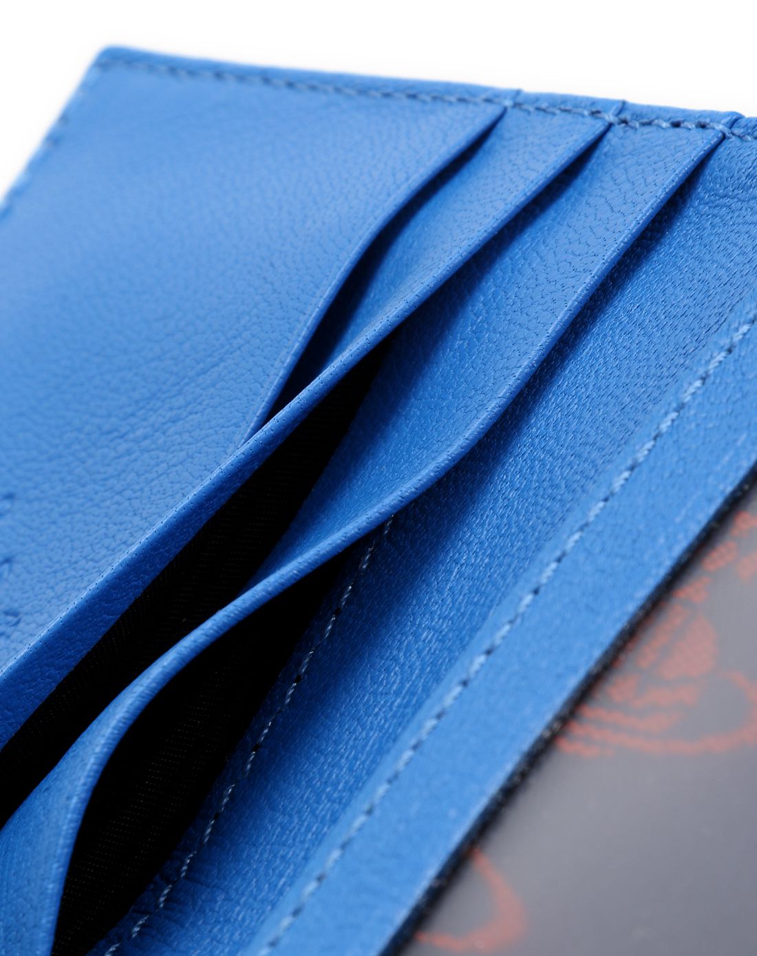 意大利进口蓝色简约logo卡片包