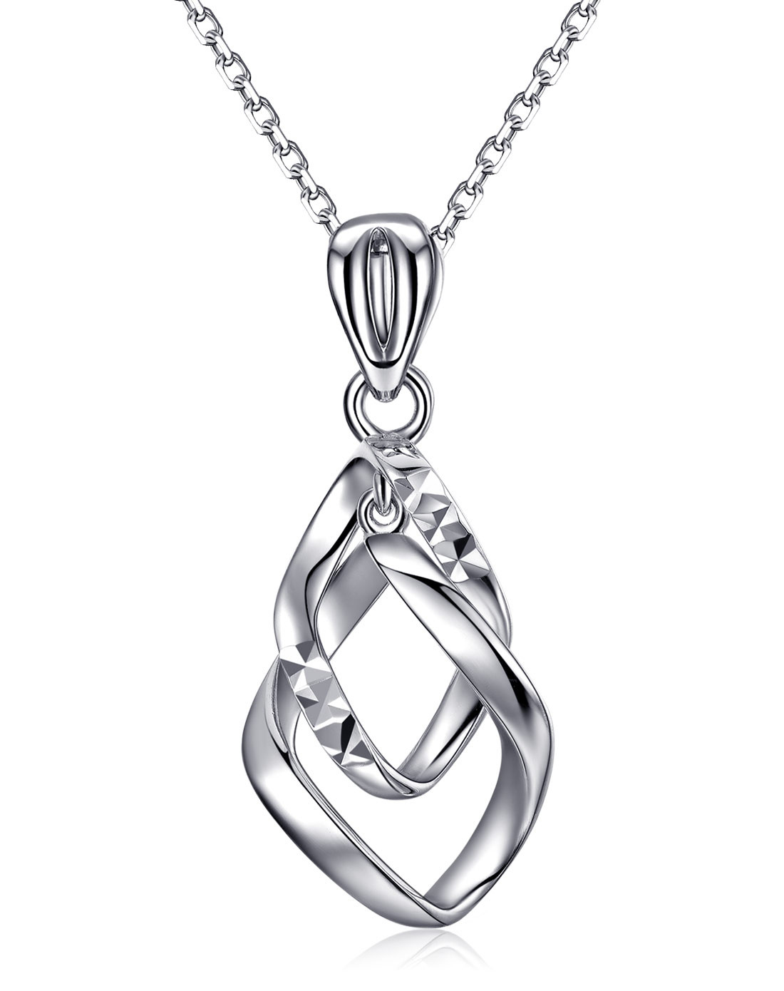 宝亨达 铂金pt950 灵动 镂空时尚吊坠(送银项链)