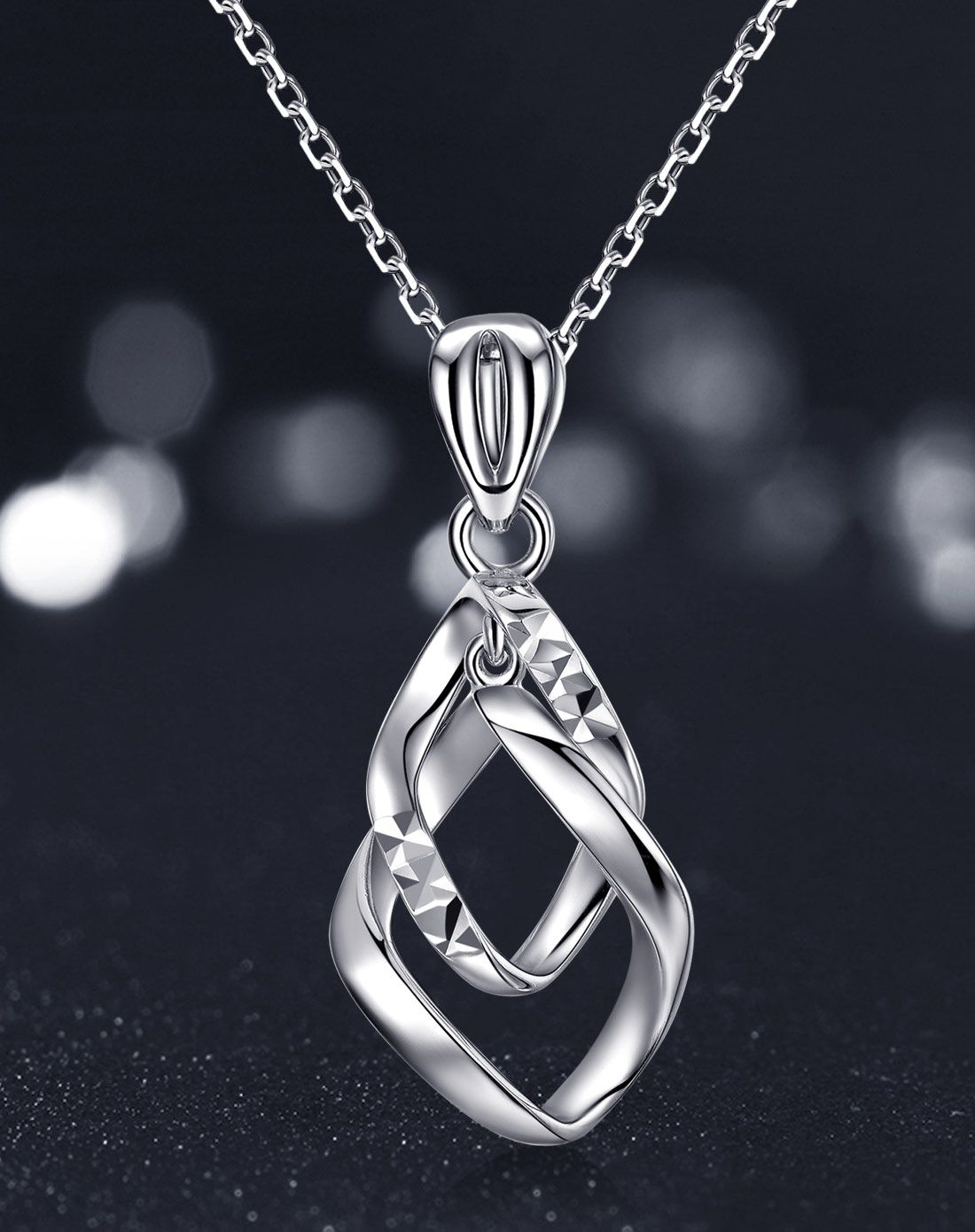 宝亨达bohengda珠宝专场bohengda 铂金pt950 灵动 镂空时尚吊坠(送银