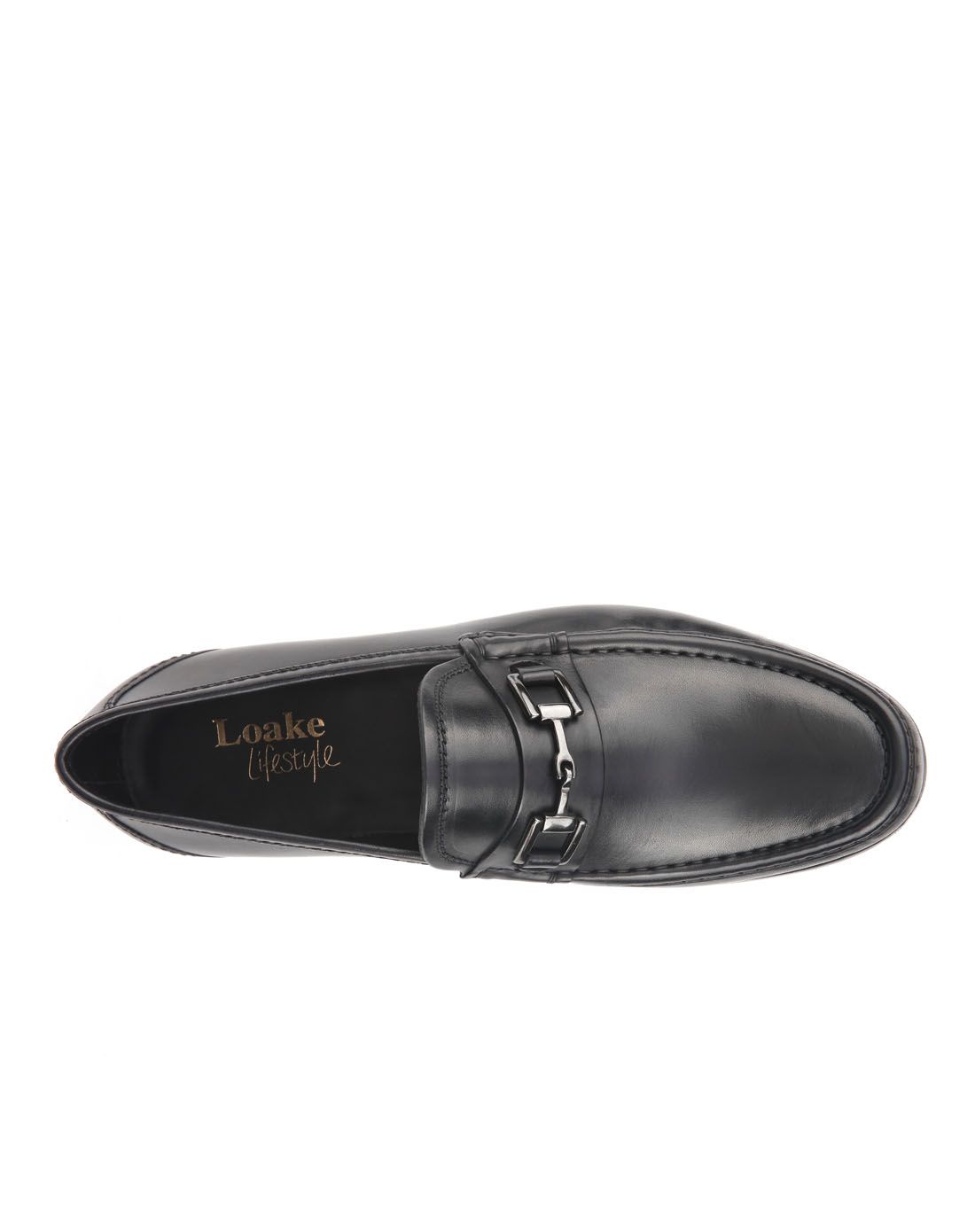 loake男女鞋意大利进口黑色头层牛皮手工乐福休闲男鞋verona black