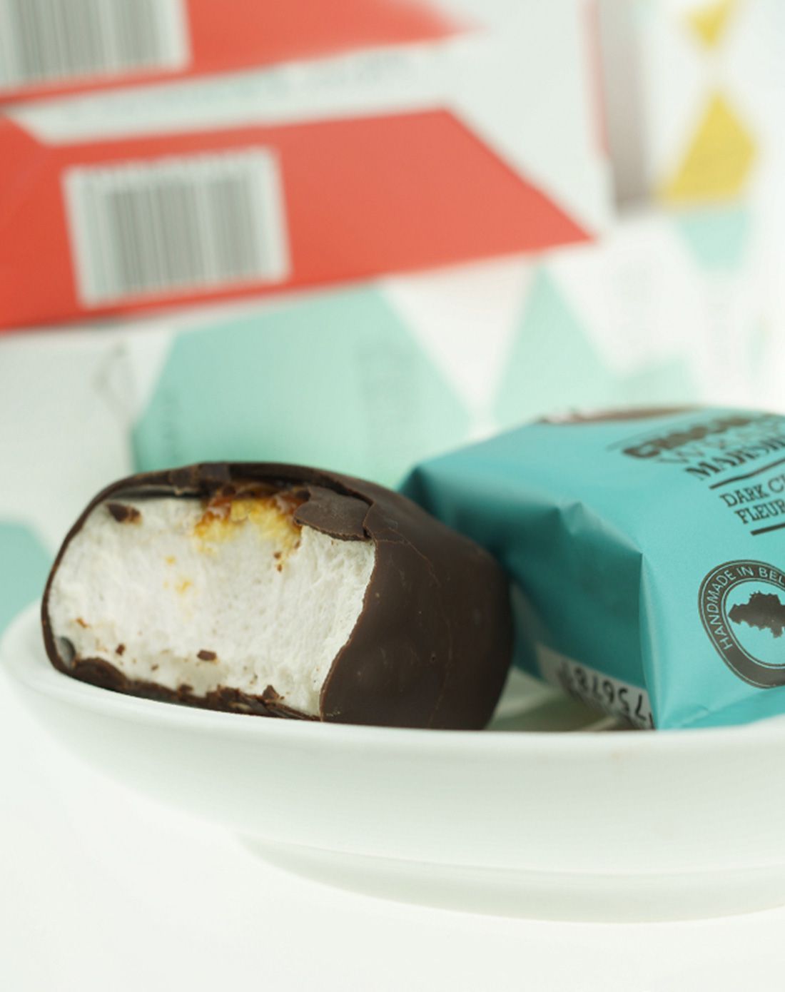 芭露黑巧克力涂层焦糖海盐味棉花糖120g