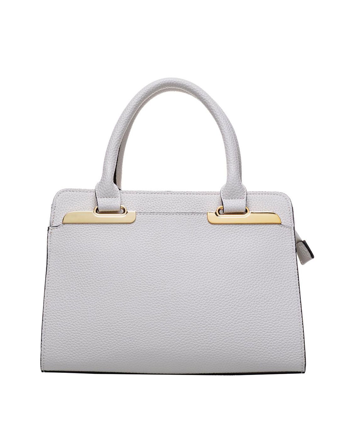 女款浅米白色时尚通勤手提斜挎包