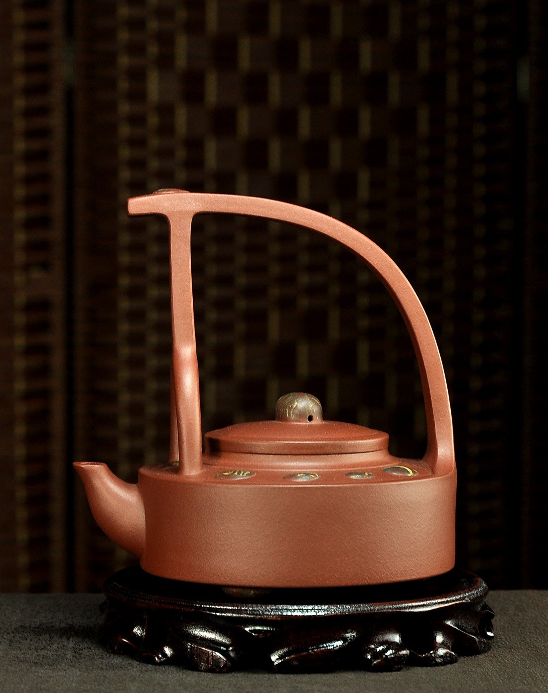 吕尧臣-雨花石提梁 工艺美术师