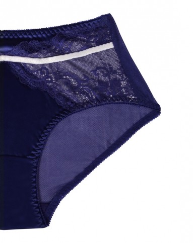 宝蓝时尚性感蕾丝中腰包臀三角裤