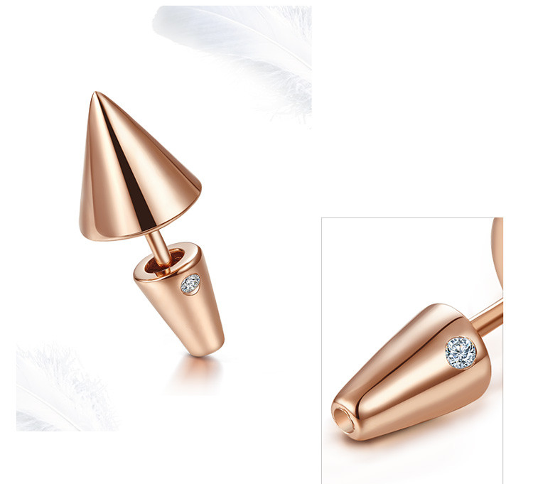 t400 锥状男士/女士耳钉(个性单只)