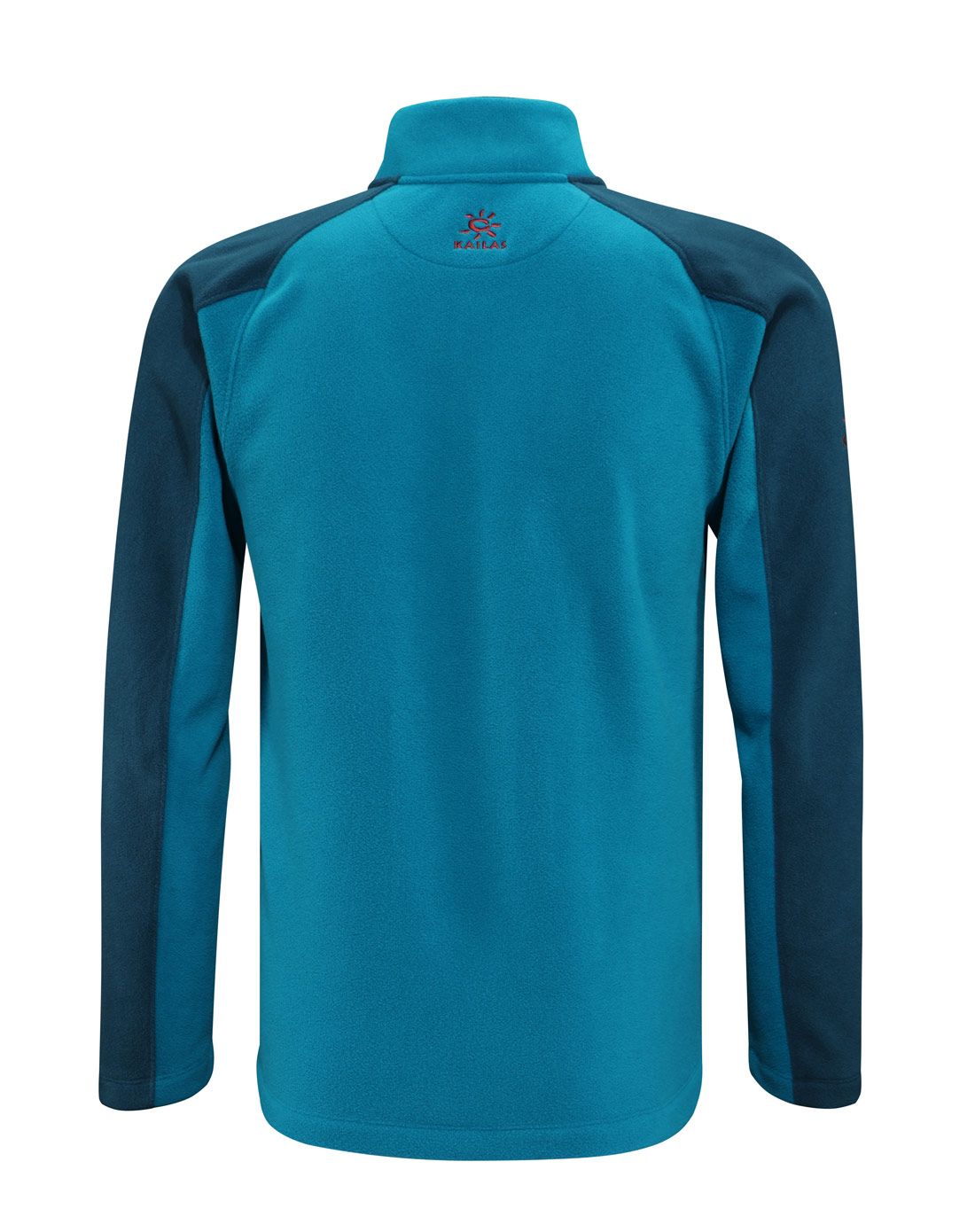 时尚立体 男款孔雀蓝/靛青色贴身厚套头抓绒衣