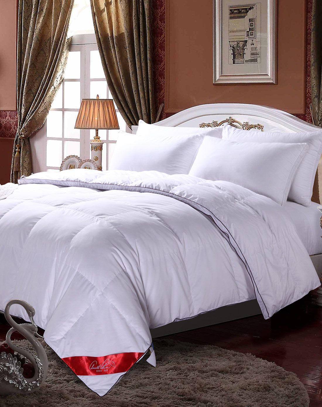 100%鸭毛保暖被白鸭毛被适用1.5米床