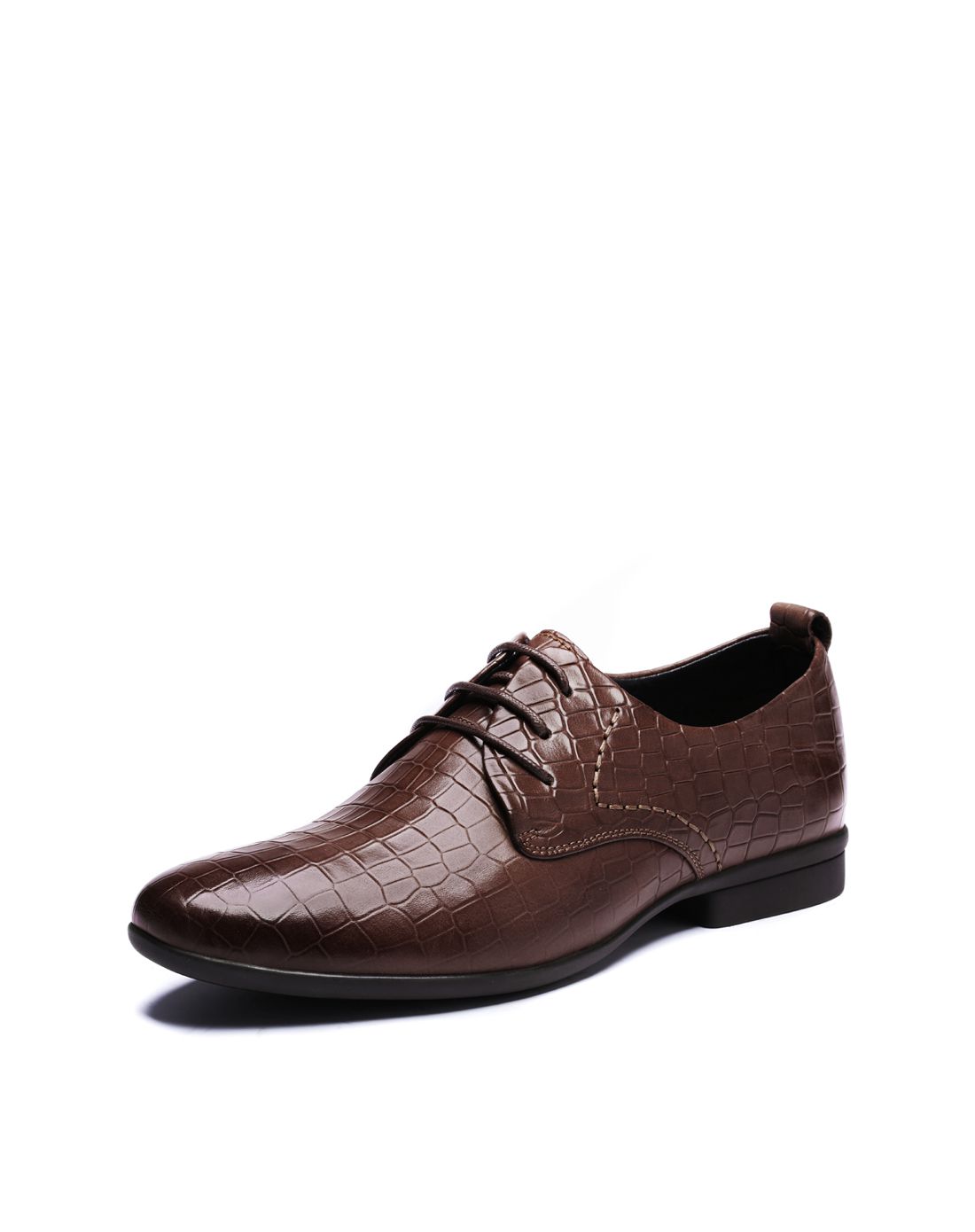 男款棕色头层马田牛皮时尚商务真皮男鞋