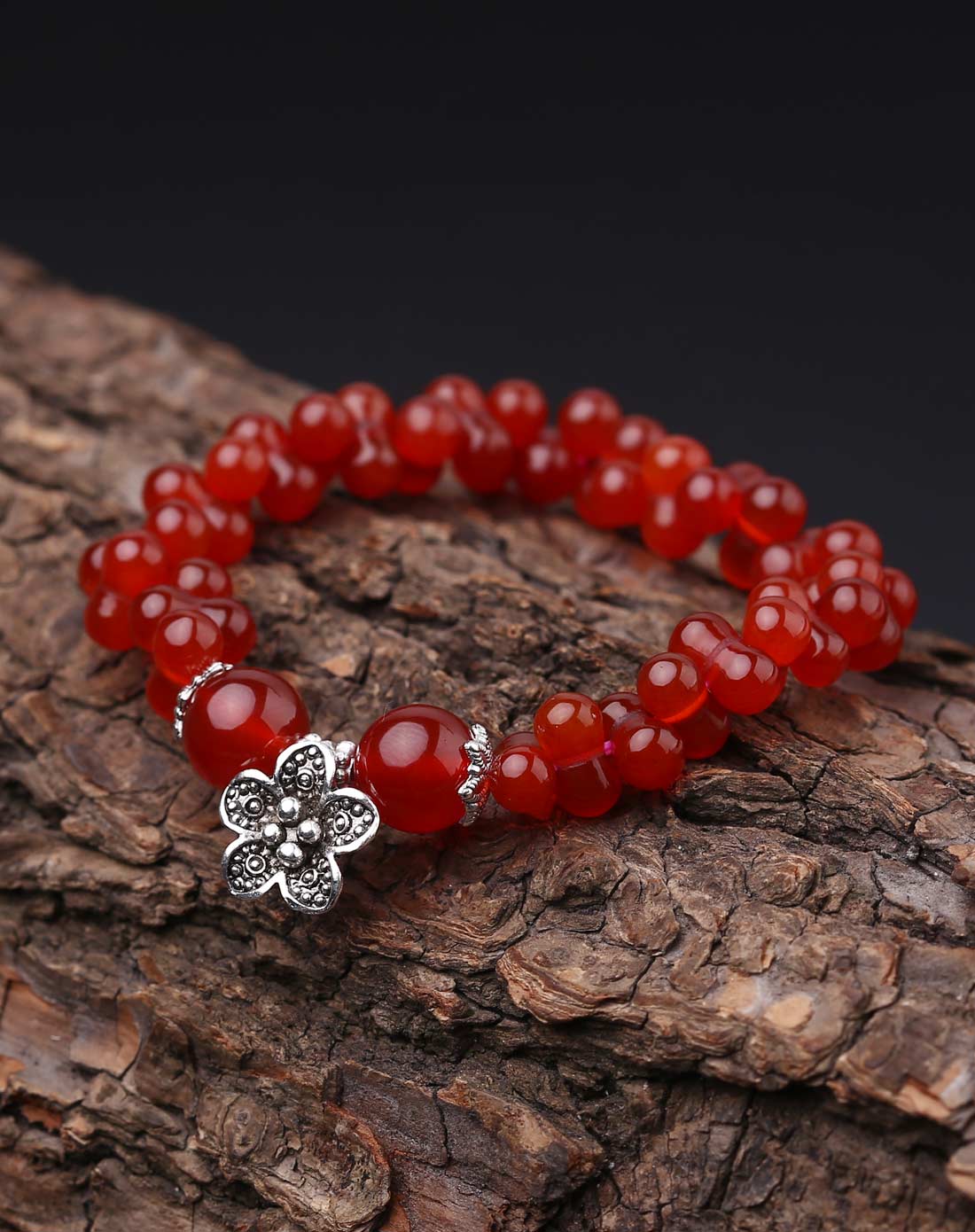 天然红玛瑙8字手链