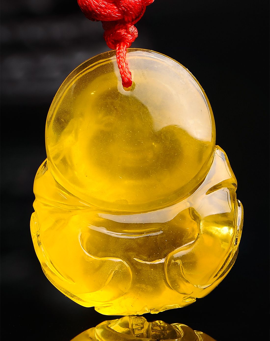 mary windsor 满黄蜜蜡佛公琥珀吊坠附证书