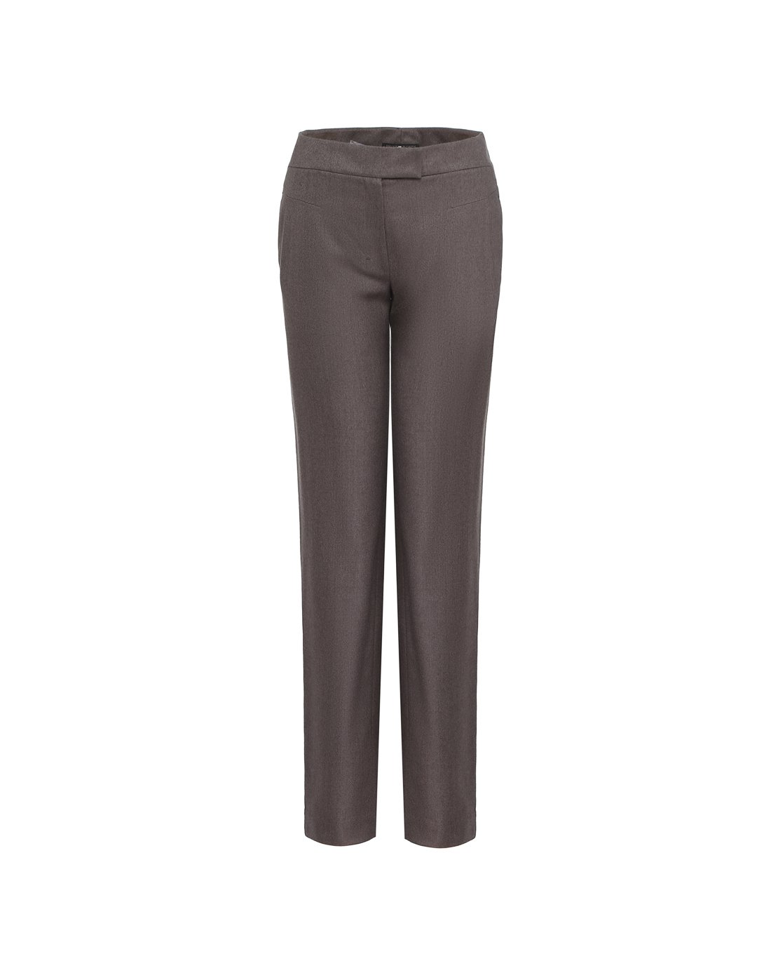 夏姿61陈女士-优雅精致夏姿陈女款粽色羊毛混纺休闲长裤82293 u