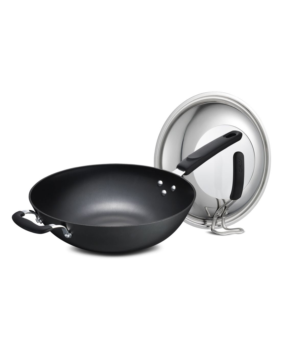 爱仕达铸铁物理不粘炒锅32cm