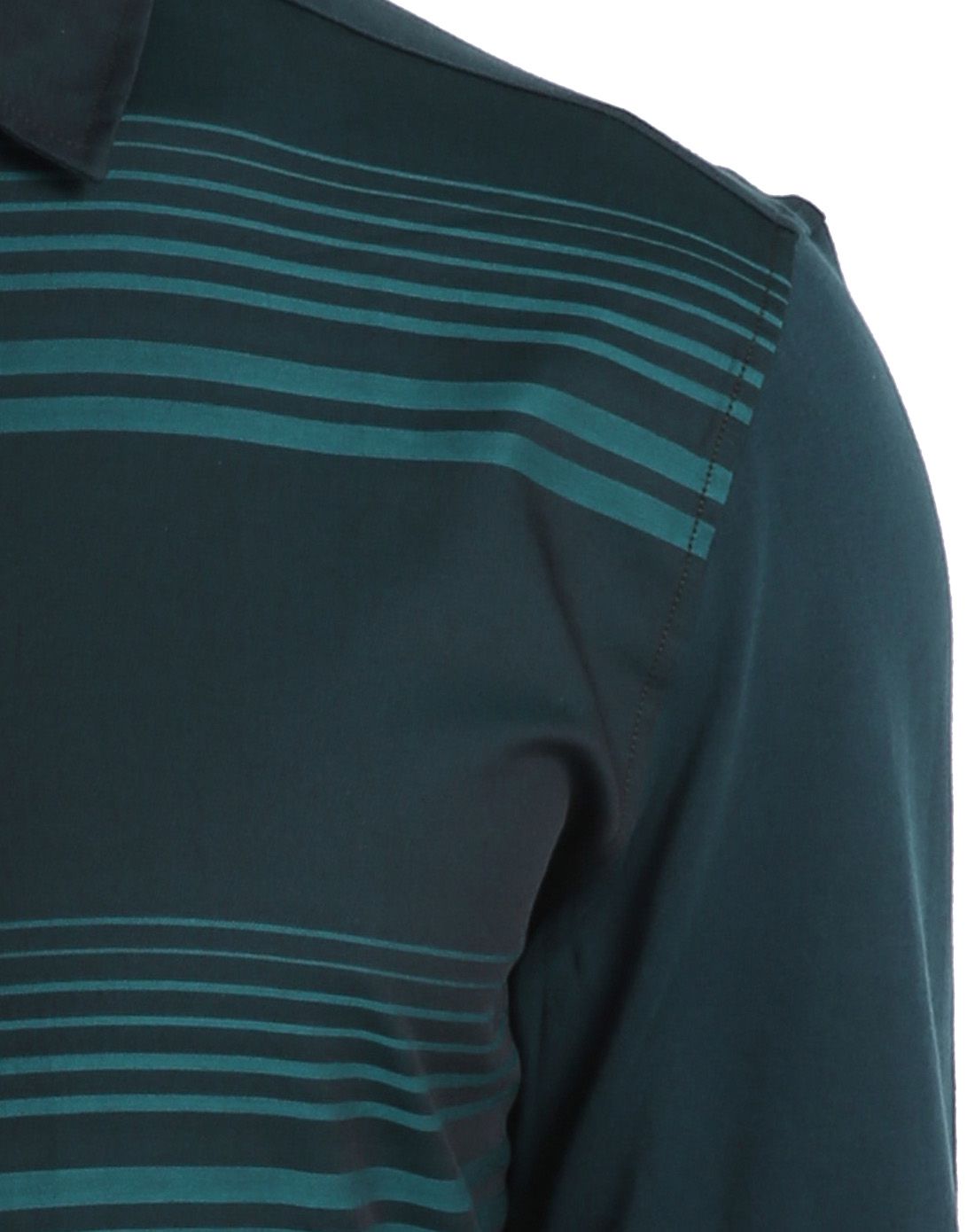 暗青纯棉舒适简约长袖正装衬衫