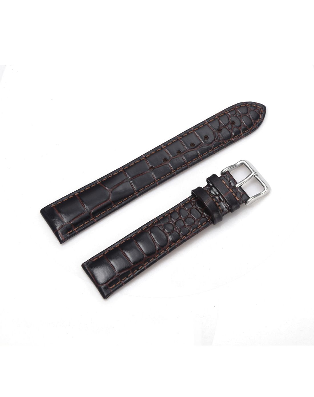 飞亚达fiyta手表专场 【20mm带头宽 18mm带尾宽】马蹄扣牛皮棕色表带