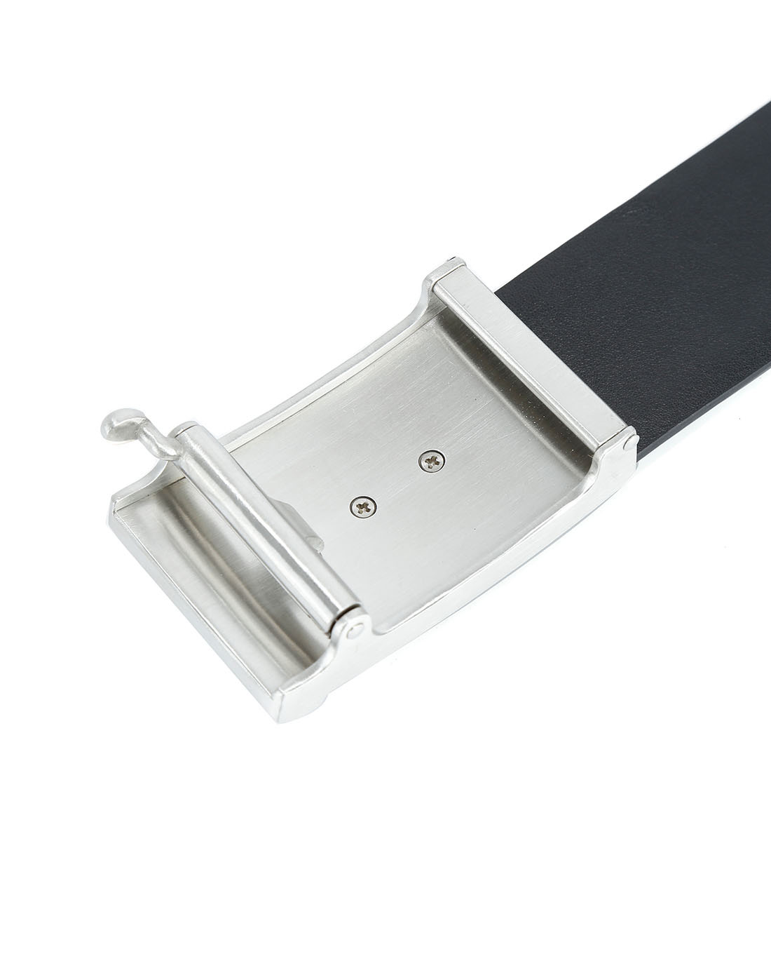 黑色牛皮自动扣皮带