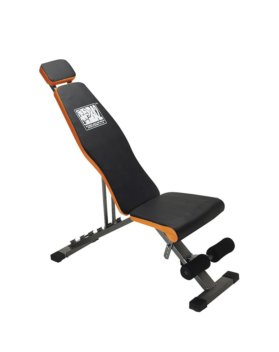 家用键腹中性款小飞鸟哑铃凳健腹板锻炼仰卧起坐 黑橙色