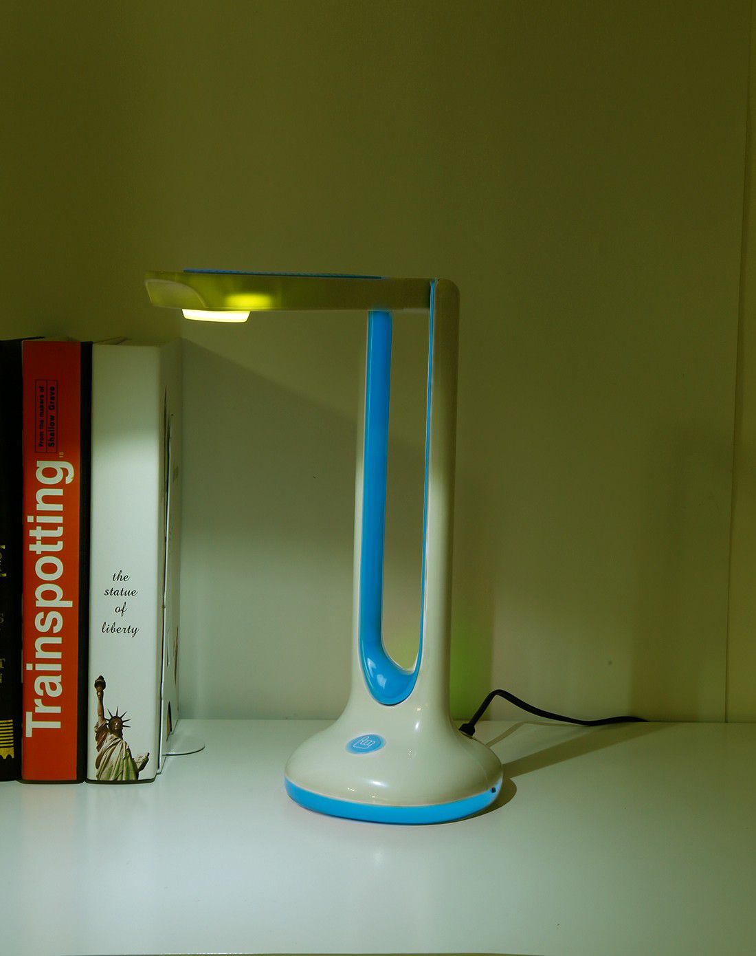 酷乐可调节灯头led节能台灯-蓝色