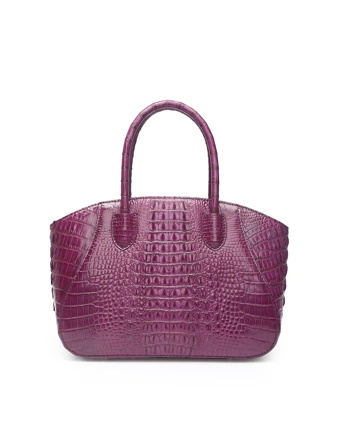 2016年新款 时尚低奢鳄鱼皮深紫色拎包