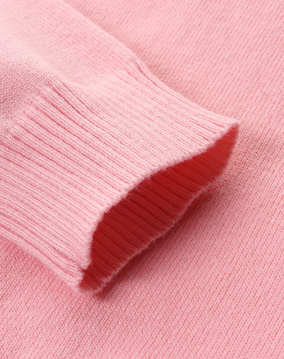 小猪班纳女童冰粉色童高领长袖衫