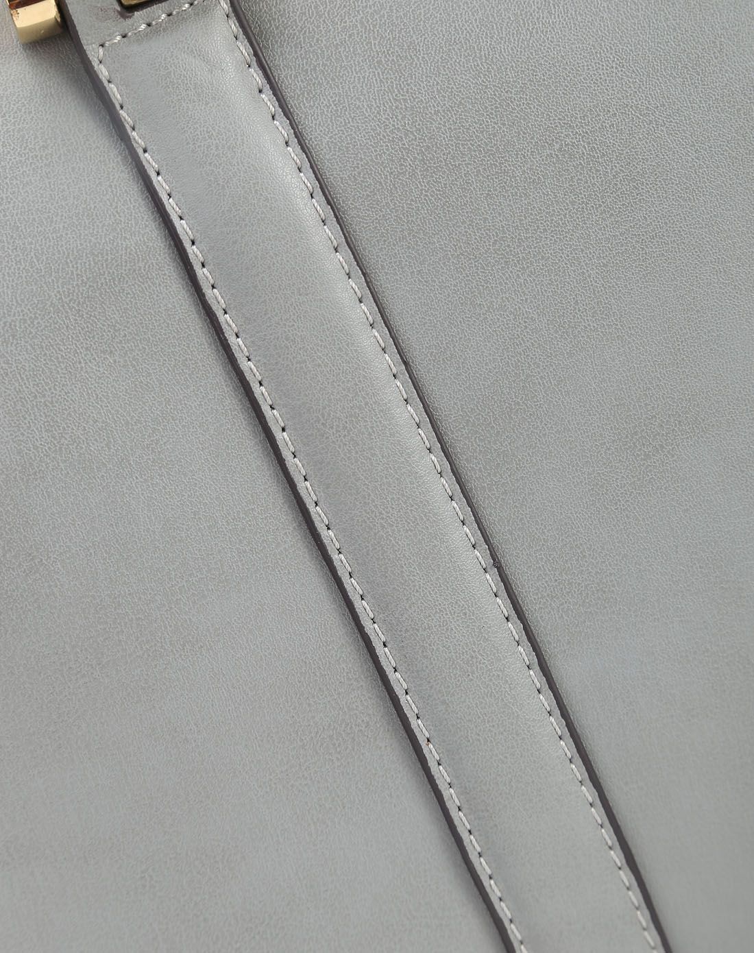 女款灰色格纹拼接职场手提包