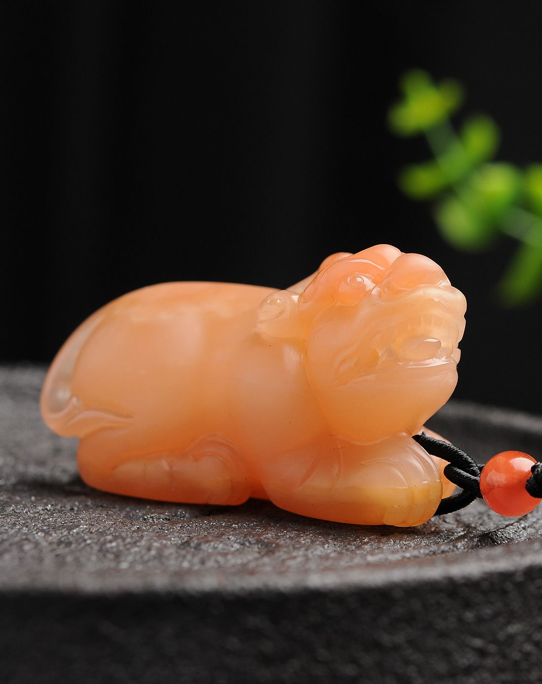 玉髓黄龙玉仿古雕招财貔貅手玩件(附证书)