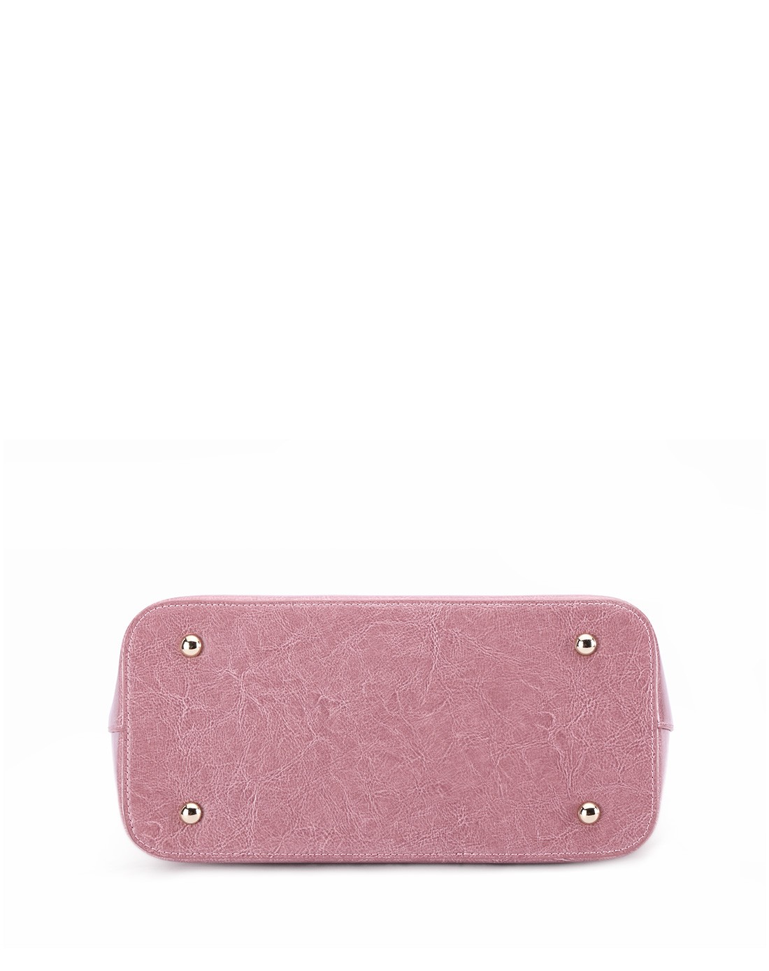 牛皮香芋粉色女士时尚个性百搭手提包