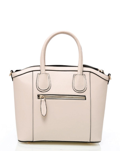 女款韩版定型白色通勤牛皮手拎单肩包