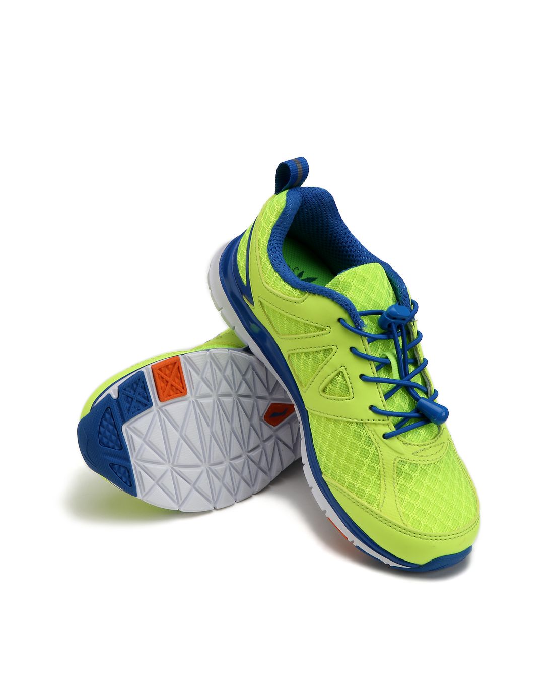 男童荧光黄李宁云科技防臭轻质跑鞋