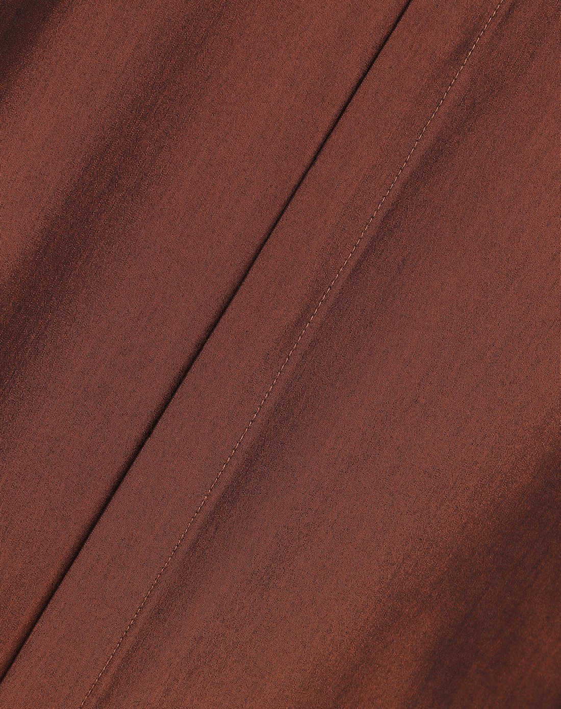 夏姿陈男款金褐色棉制混纺立领衬衫