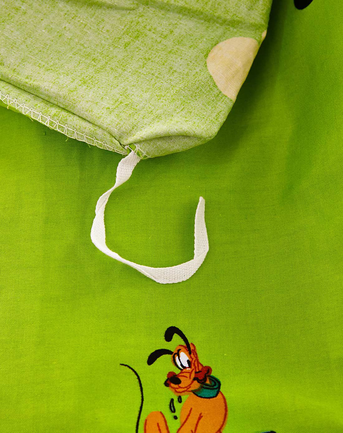 迪士尼1.5m绿色米奇布鲁多全棉四件套
