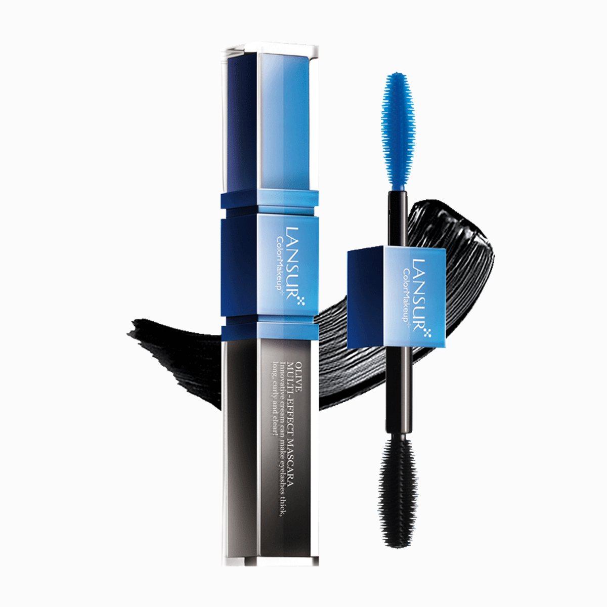 兰瑟【双头双效】橄榄多效睫毛膏自然浓密纤长防水不晕染