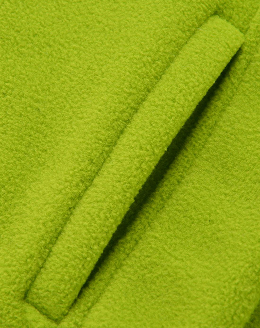 男童酸橙绿梭织拼接抓绒开衫