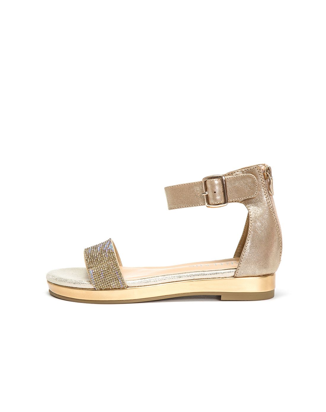 奥卡索walker shop女鞋专场 artemis金色贴膜羊皮舒适女凉鞋