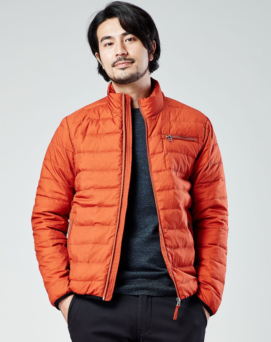 尼丝纺立领羽绒服