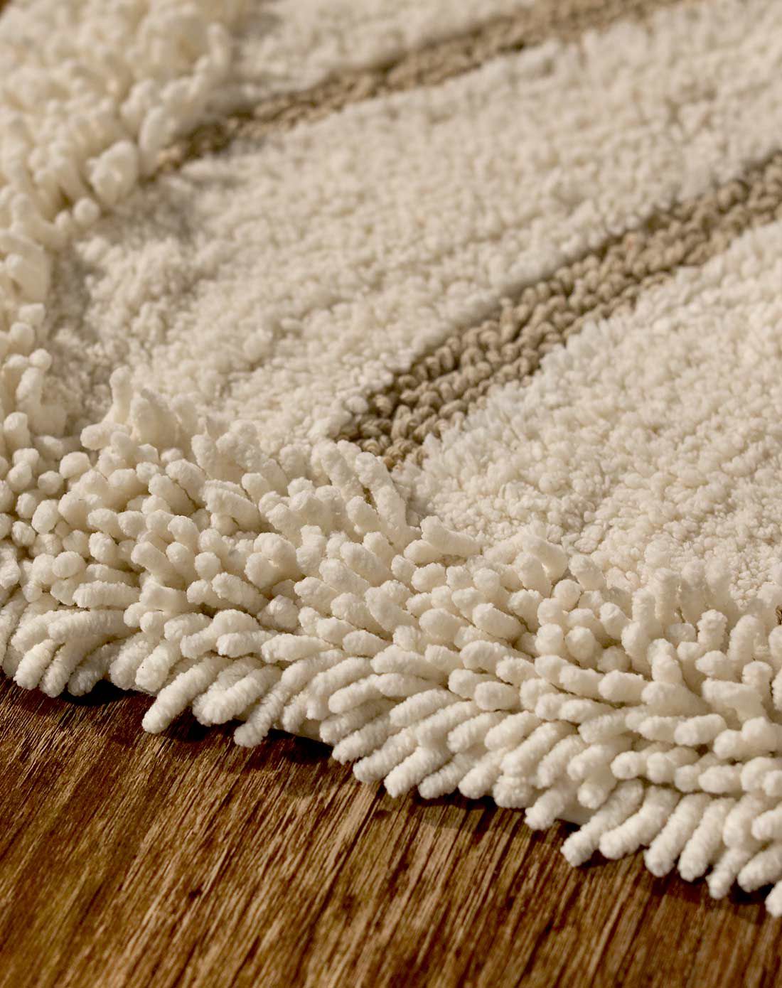 伊瓦全棉雪尼尔地垫40*60 米白色