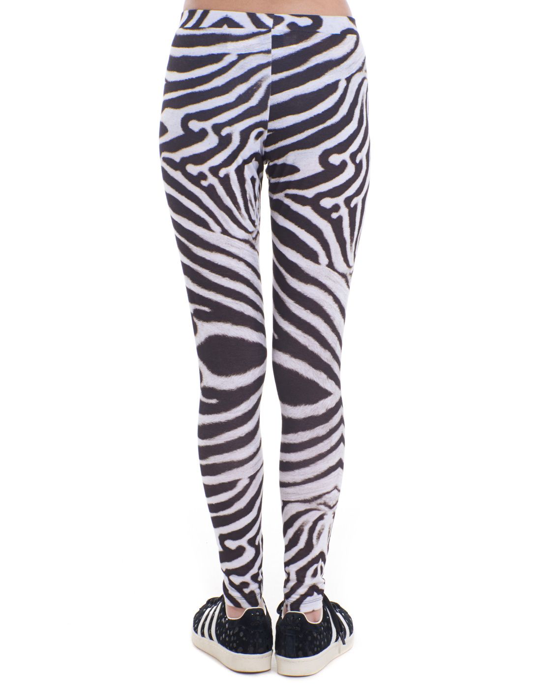 时尚百搭 女款黑白斑马纹长裤