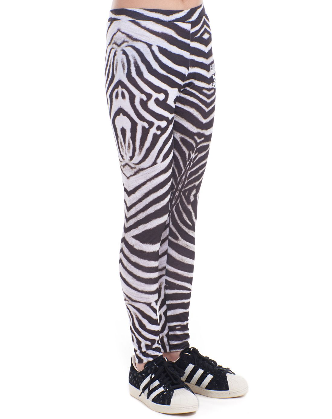 时尚百搭 女款黑白斑马纹长裤