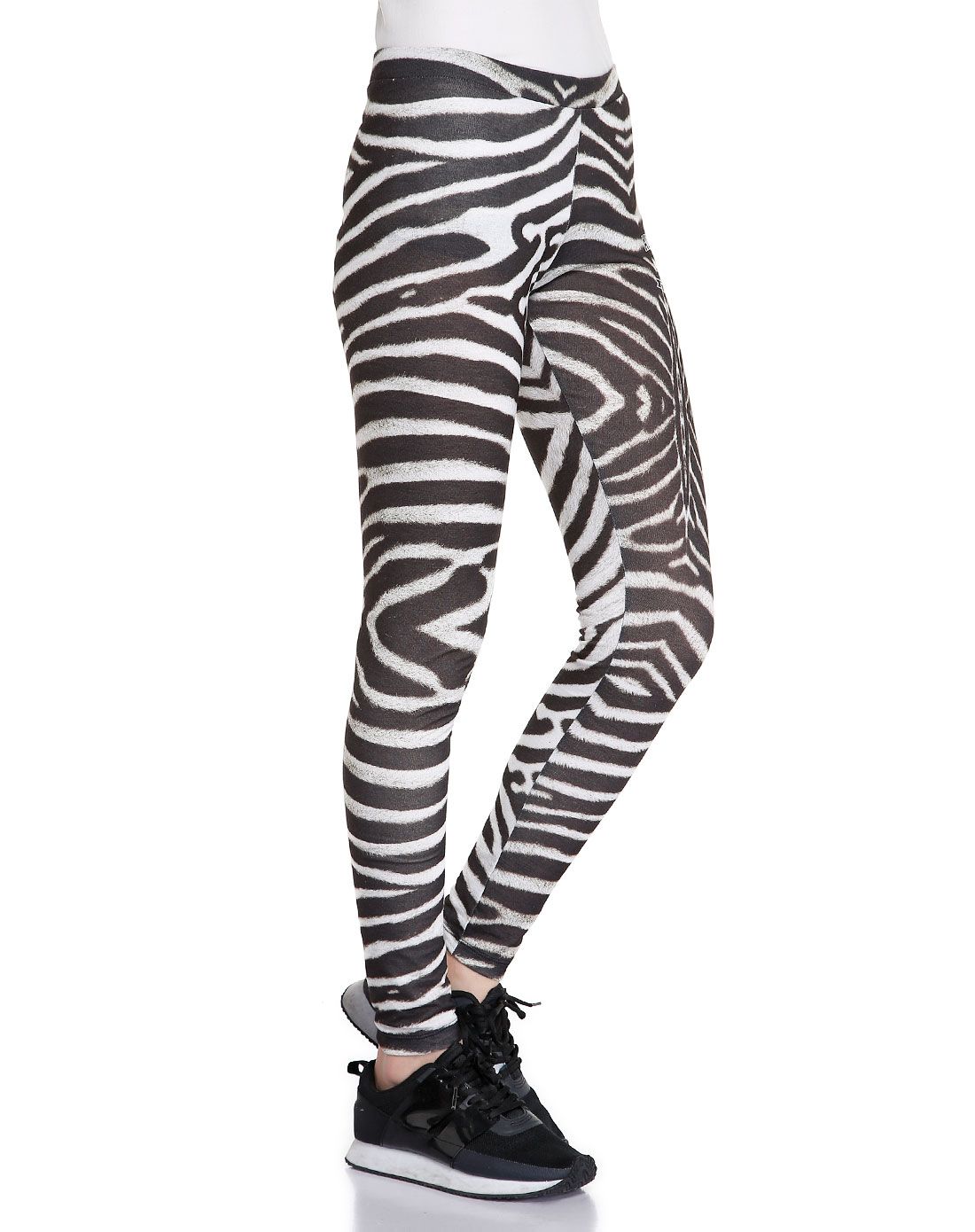 时尚百搭 女款黑白斑马纹长裤