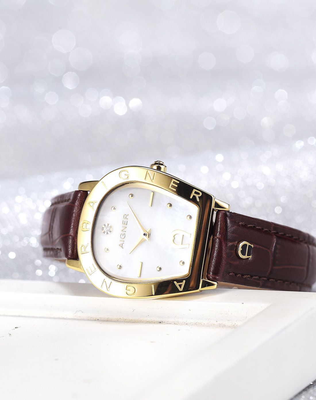 艾格娜aigner手表专场 aigner 新品首发款瑞士原装优雅简约贝母表盘