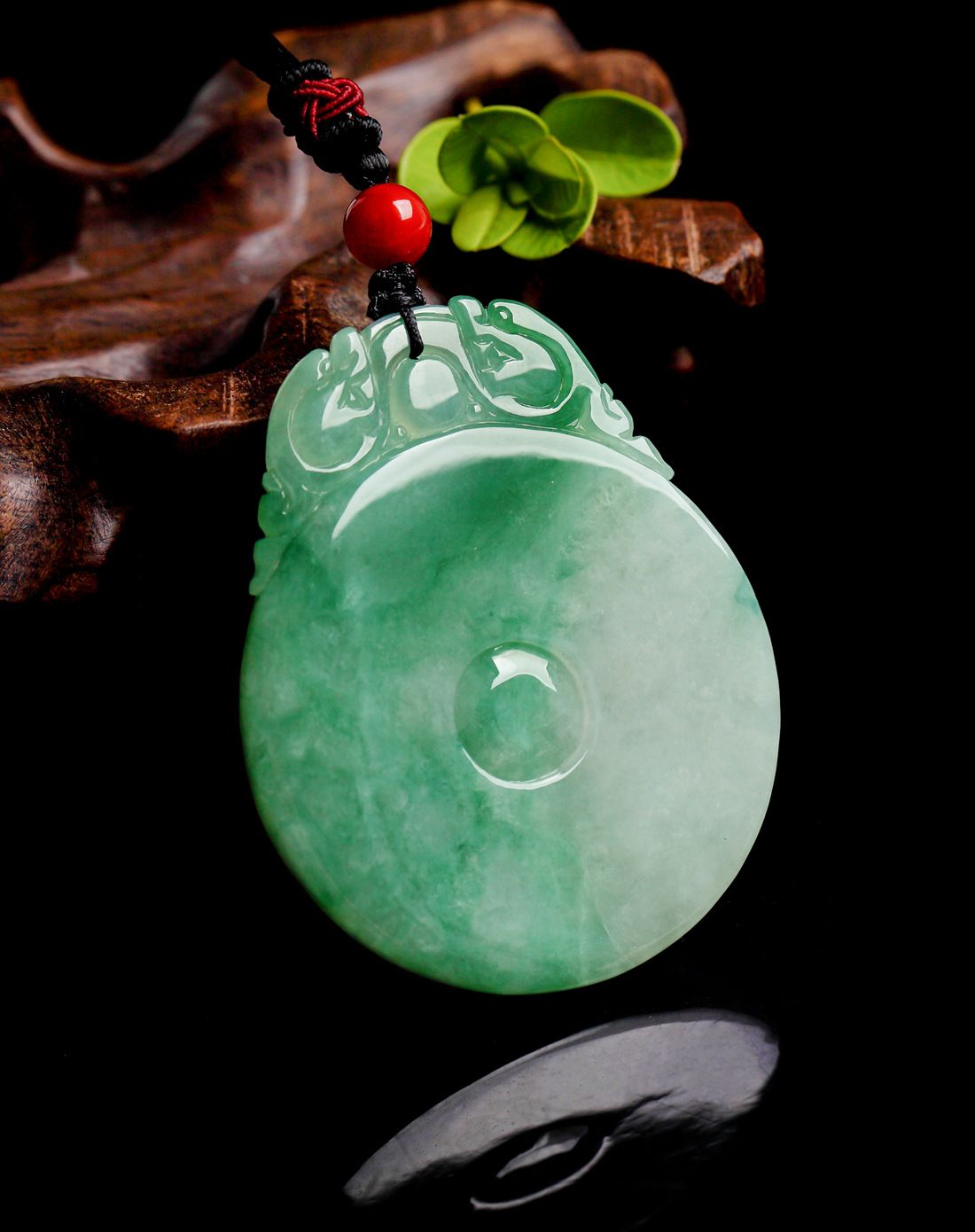 royal gem 天然翡翠平安大牌吊坠 赠链