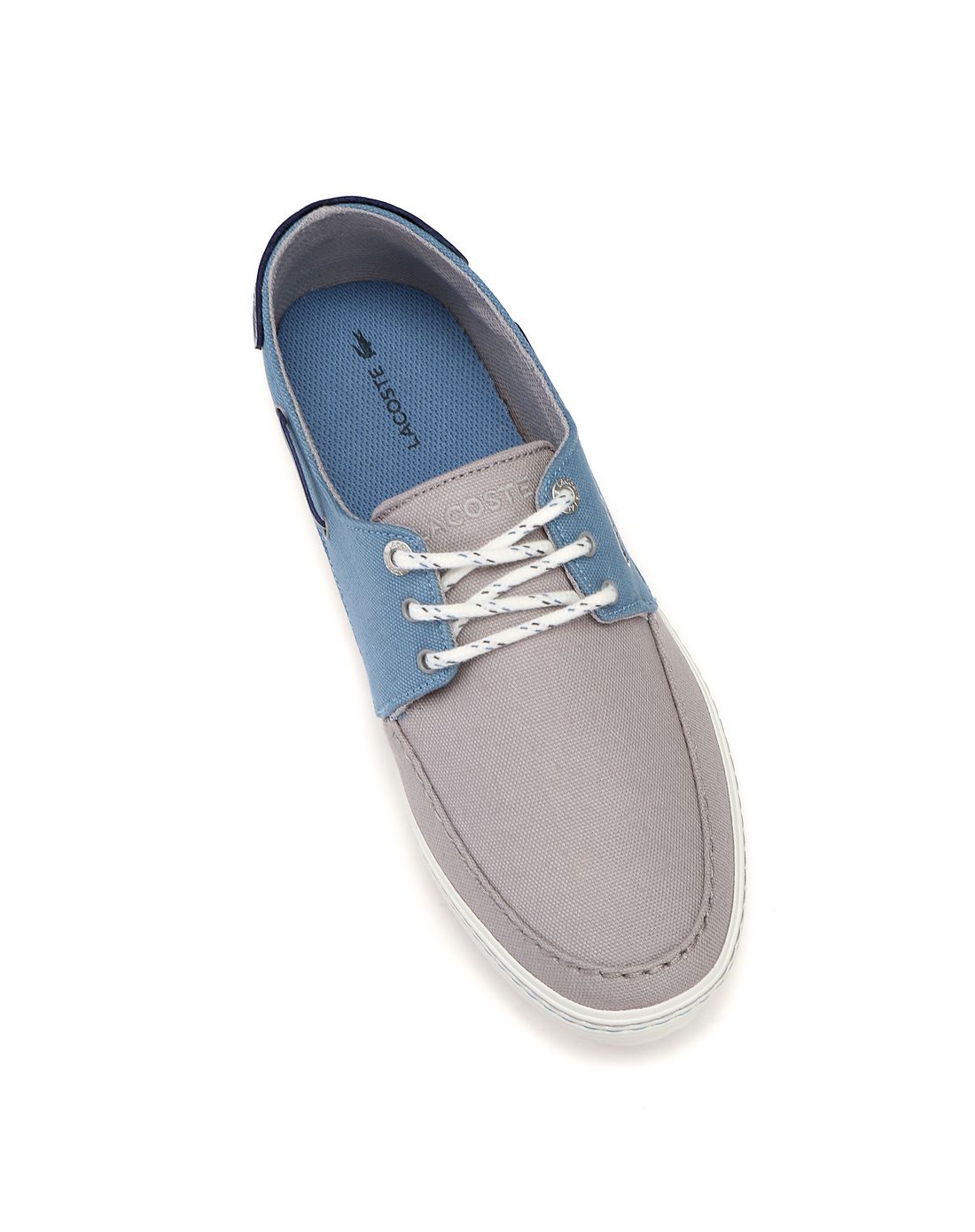 法国鳄鱼 男款灰配蓝色低帮帆布鞋 sumac 8