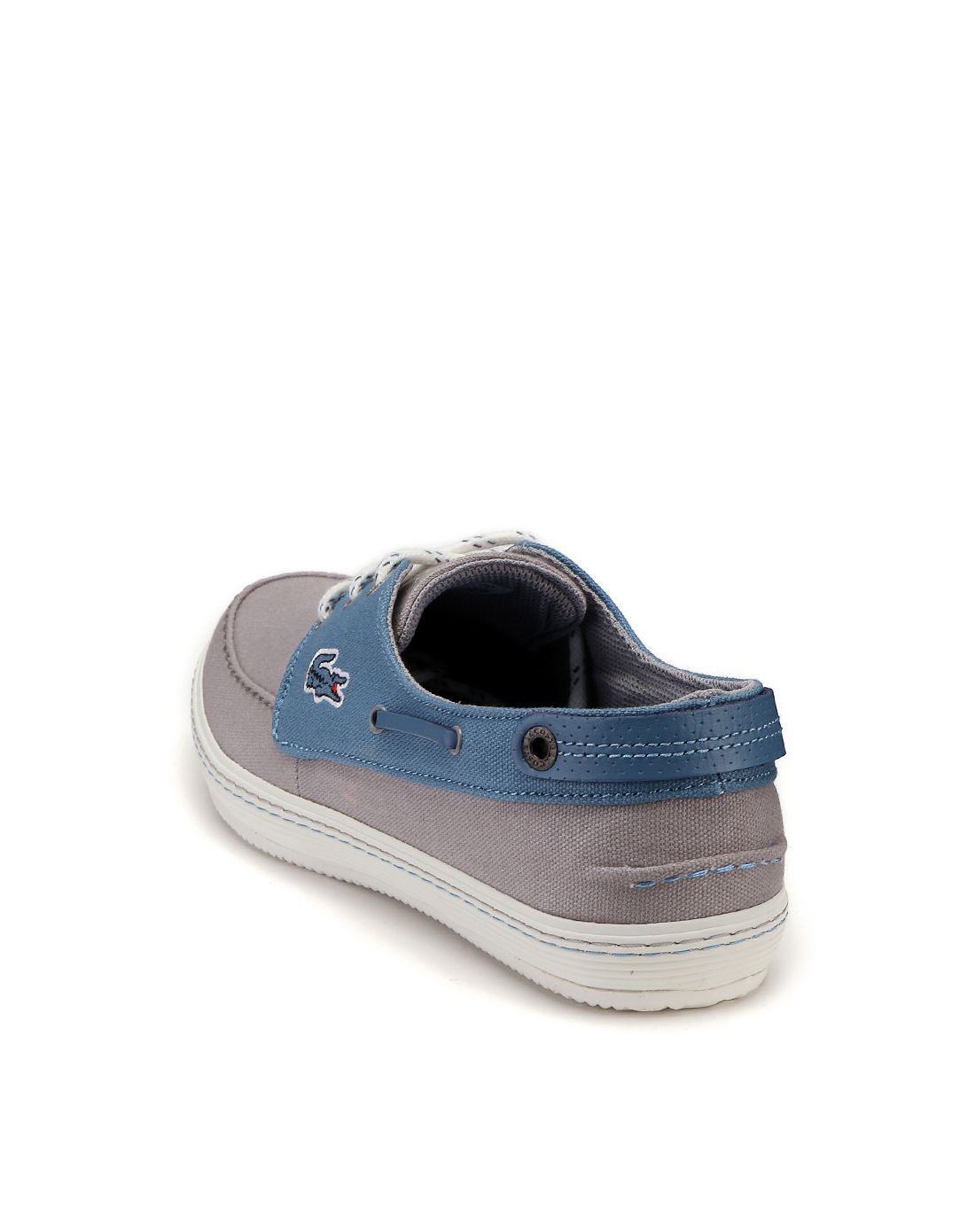 法国鳄鱼 男款灰配蓝色低帮帆布鞋 sumac 8