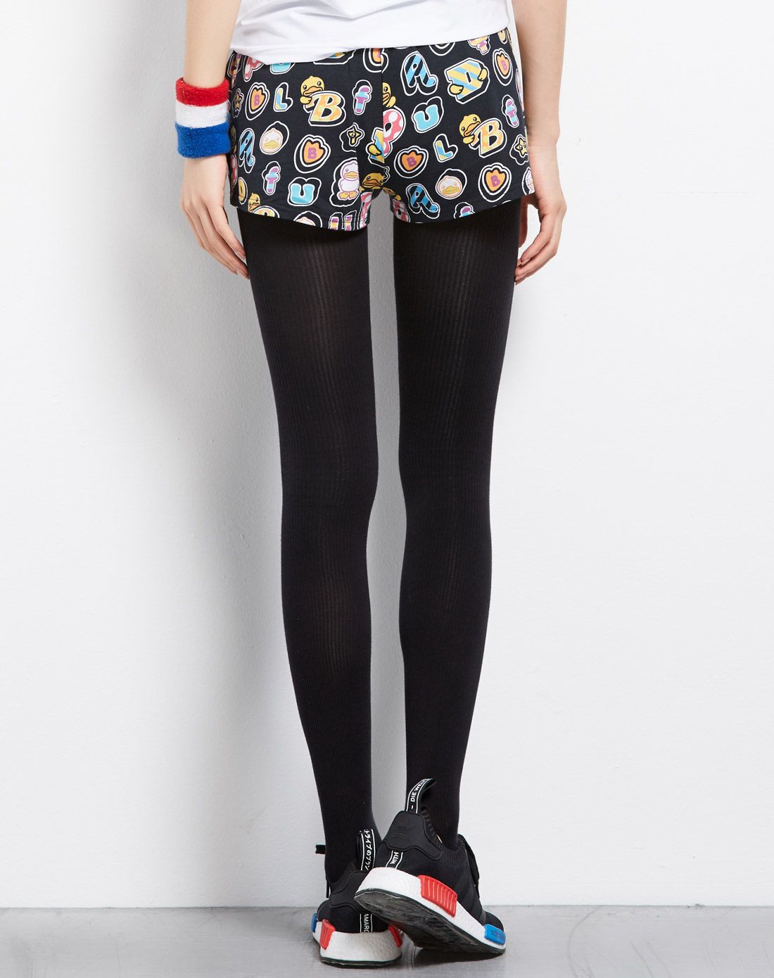 韩版时尚 女款黑色运动健美袜裤 舒适百搭