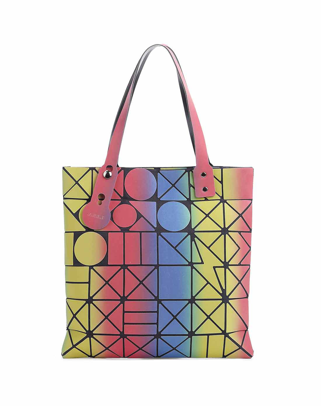 l.i.s.a.多几何彩虹幻彩变色包中号女士手提单肩包