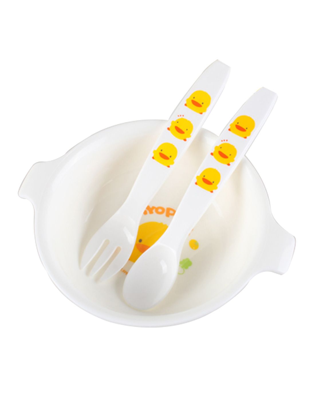 黄色小鸭婴幼儿专用学习餐具组