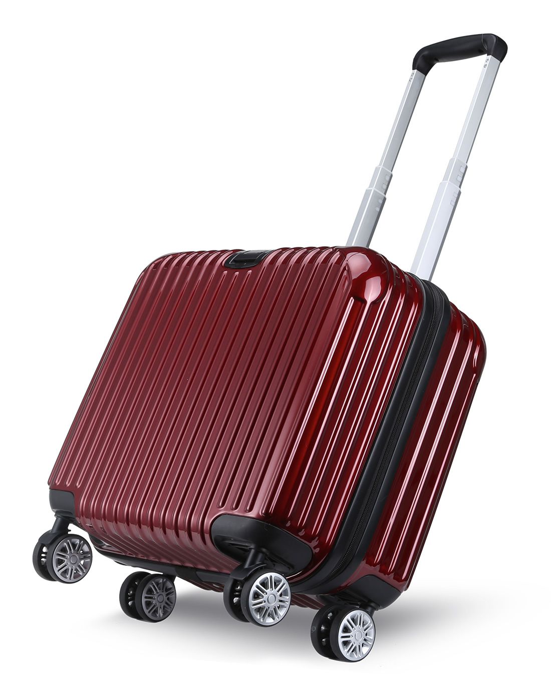 rolemodel商务经典亮面登机箱16寸金属红