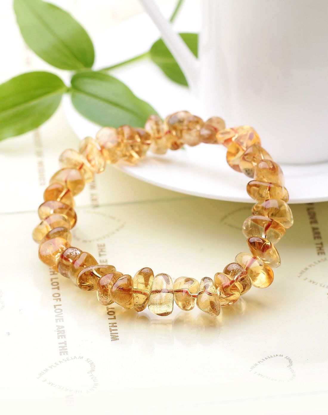 匠心独具黄水晶随行手串(附证书)