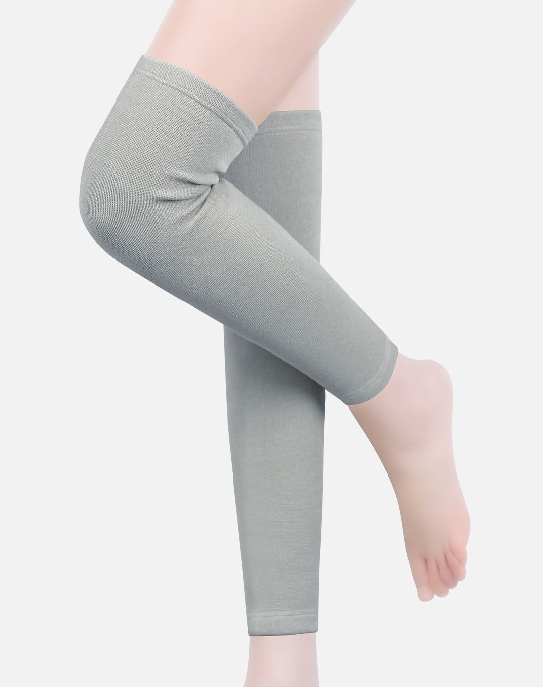 超薄款莫代尔护膝长款灰色