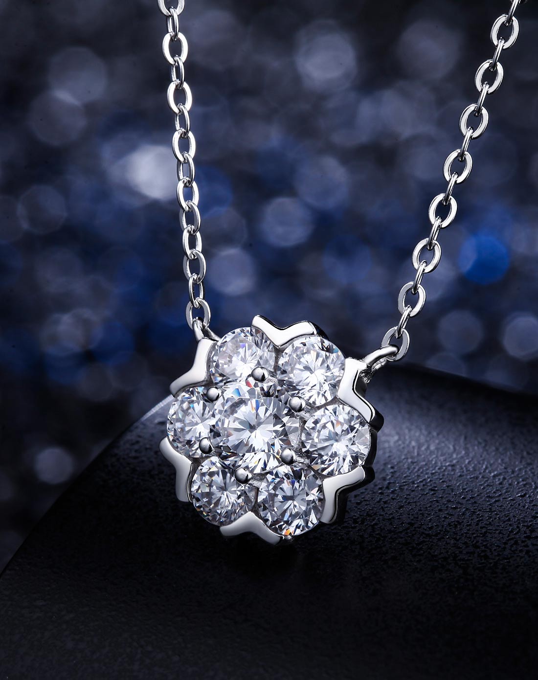 寒冬雪花情缘银套链